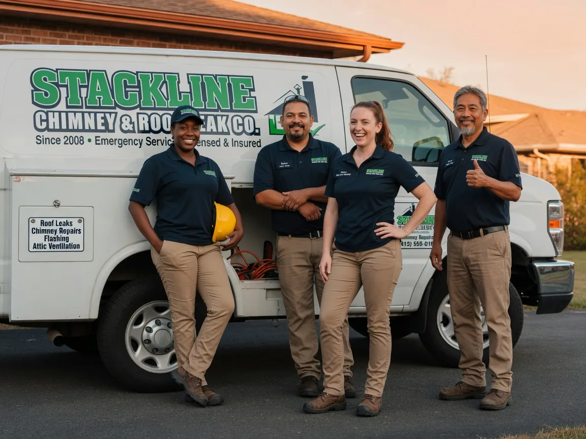 Chimney flashing repair company in Huntington, TX